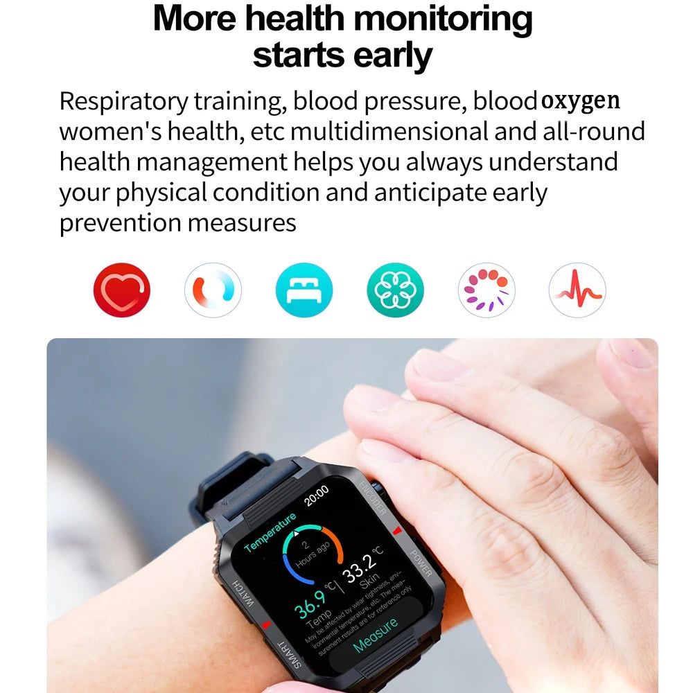 Smartwatch with GPS and Health Monitor – 1.99” HD Display