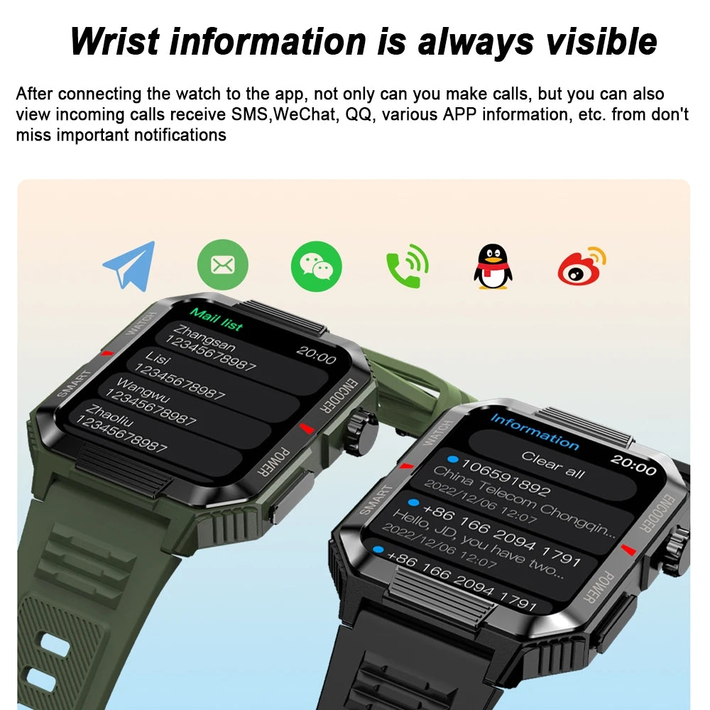 Smartwatch with GPS and Health Monitor – 1.99” HD Display