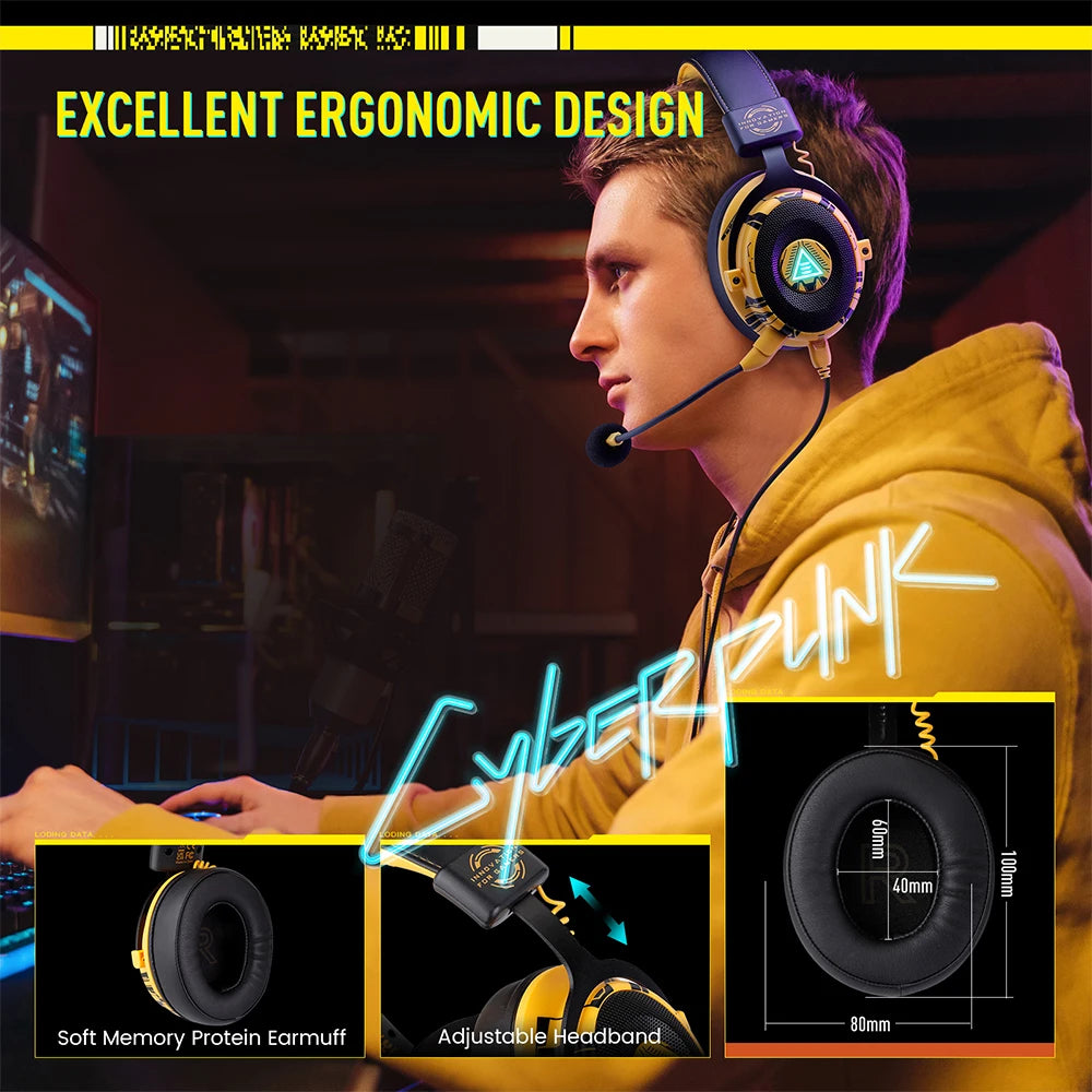 Auriculares Gamer EKSA E900 Pro con Sonido 7.1, Micrófono con Cancelación de Ruido – Compatibles con PC, PS4, PS5 y Xbox