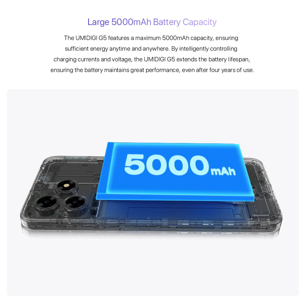 UMIDIGI G5 – Android 13 Smartphone with 50MP Camera, 8+8GB RAM, 128GB and 90Hz Display