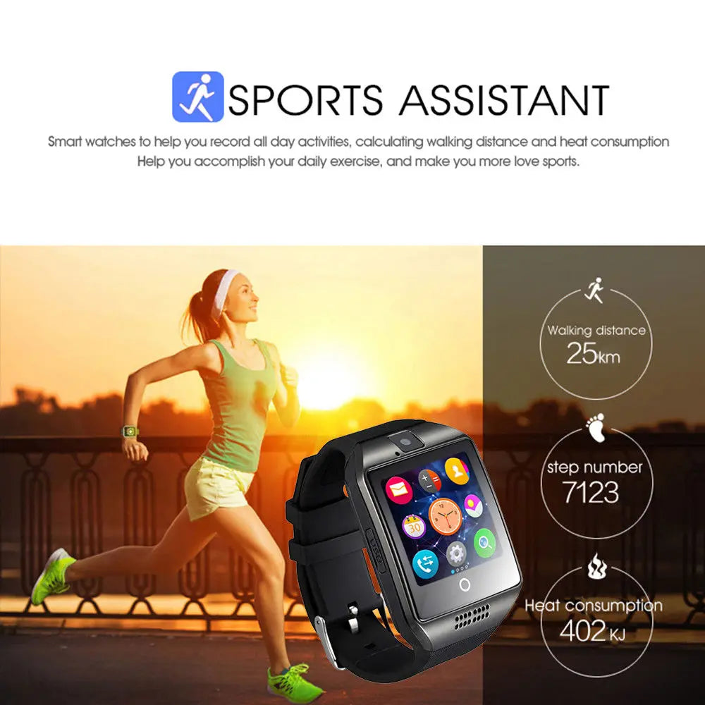 Reloj Inteligente Q18 con Pantalla Táctil Completa – Monitoreo de Salud, Deportivo y Llamadas por Bluetooth