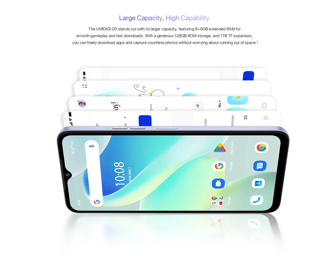 UMIDIGI G5 – Android 13 Smartphone with 50MP Camera, 8+8GB RAM, 128GB and 90Hz Display