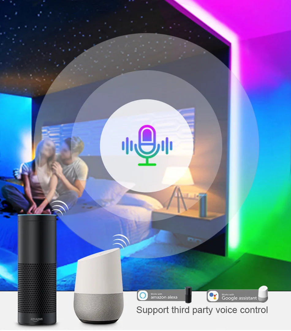 5-in-1 WiFi LED Controller for RGB/RGBW/CCT Strips – Compatible with Alexa, Google, and Tuya App