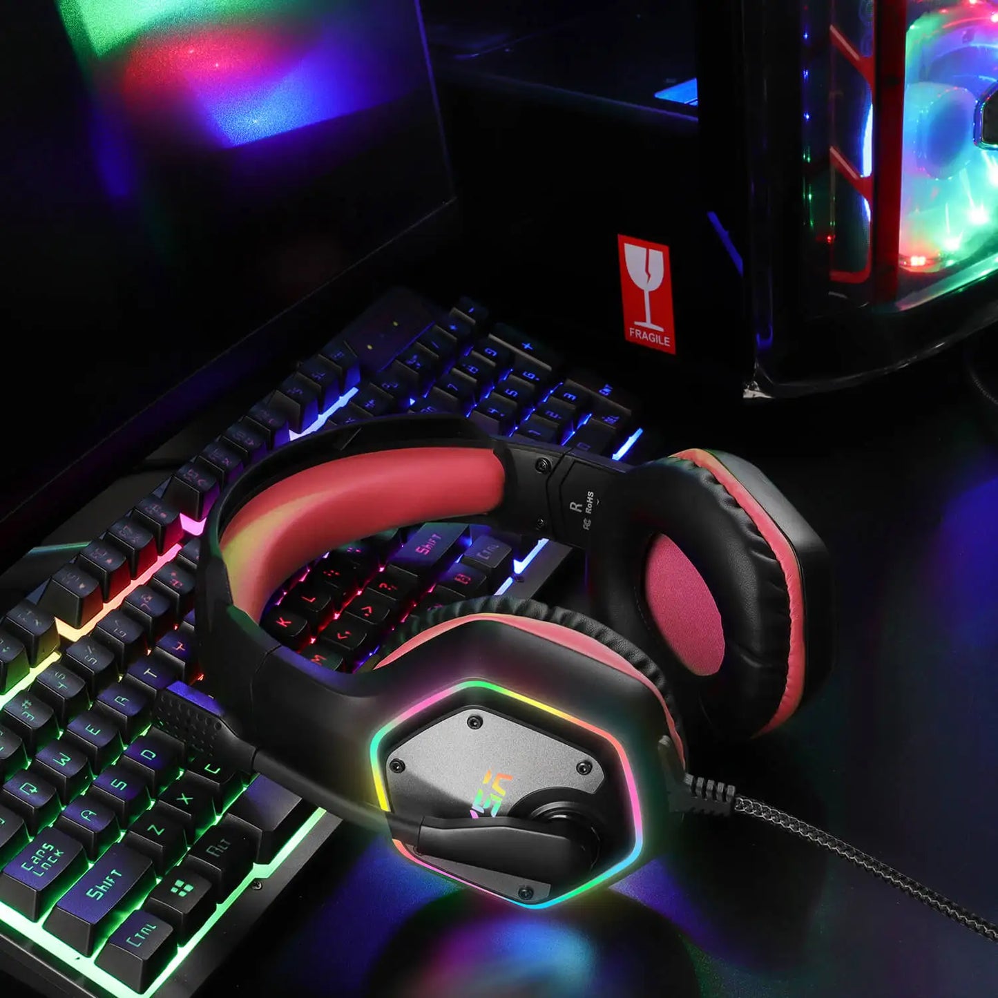 EKSA E1000 – Auriculares Gamer con Sonido 7.1, RGB y Micrófono con Cancelación