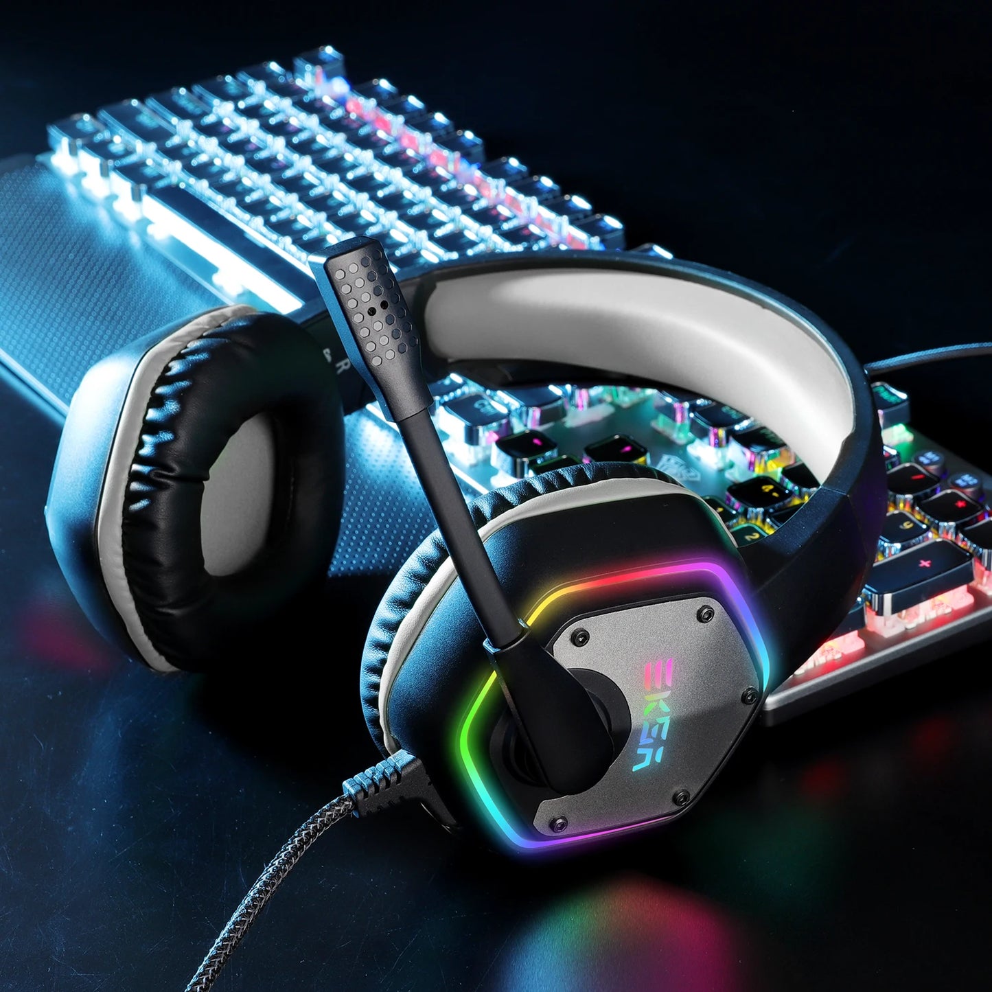 EKSA E1000 – Auriculares Gamer con Sonido 7.1, RGB y Micrófono con Cancelación