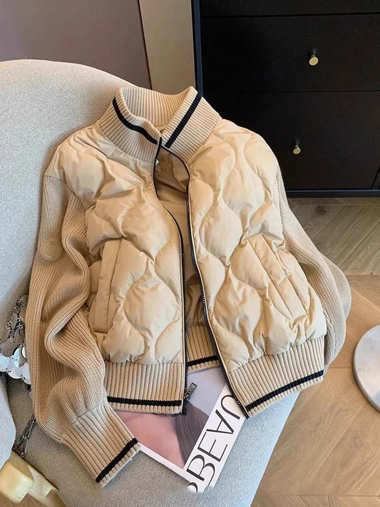 Women's lightweight cotton jacket – Loose and modern style in khaki