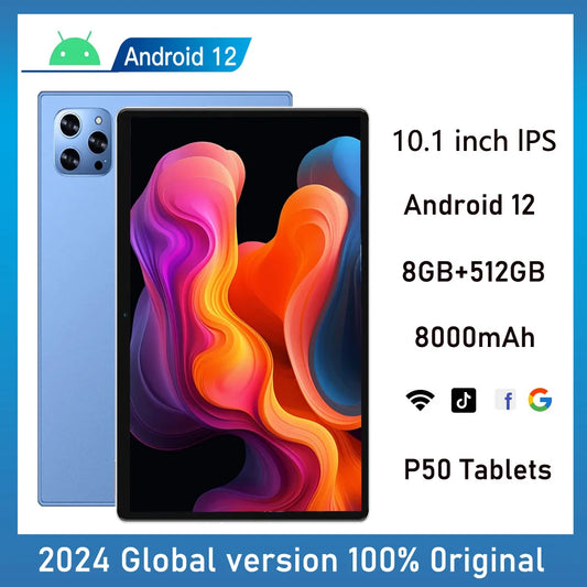 5G Pad Pro 10.1" Android Tablet – 8GB RAM, 512GB ROM, Dual SIM and 8000mAh Battery