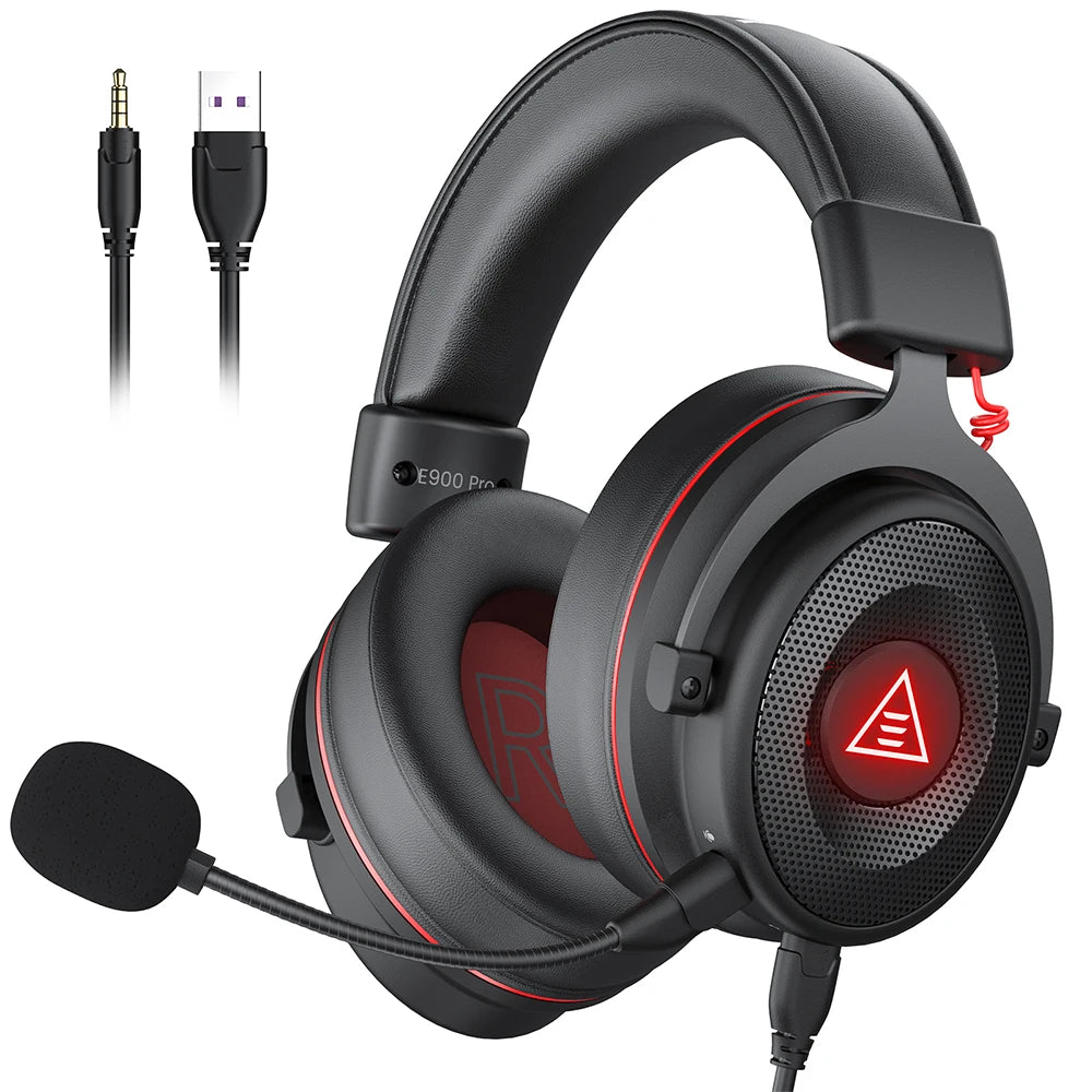 Auriculares Gamer EKSA E900 Pro con Sonido 7.1, Micrófono con Cancelación de Ruido – Compatibles con PC, PS4, PS5 y Xbox